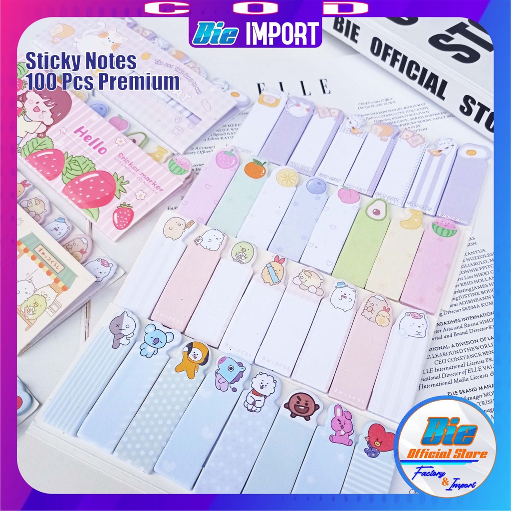 Sticky Note Book Uniqorn Set Premium Impor Best Seller