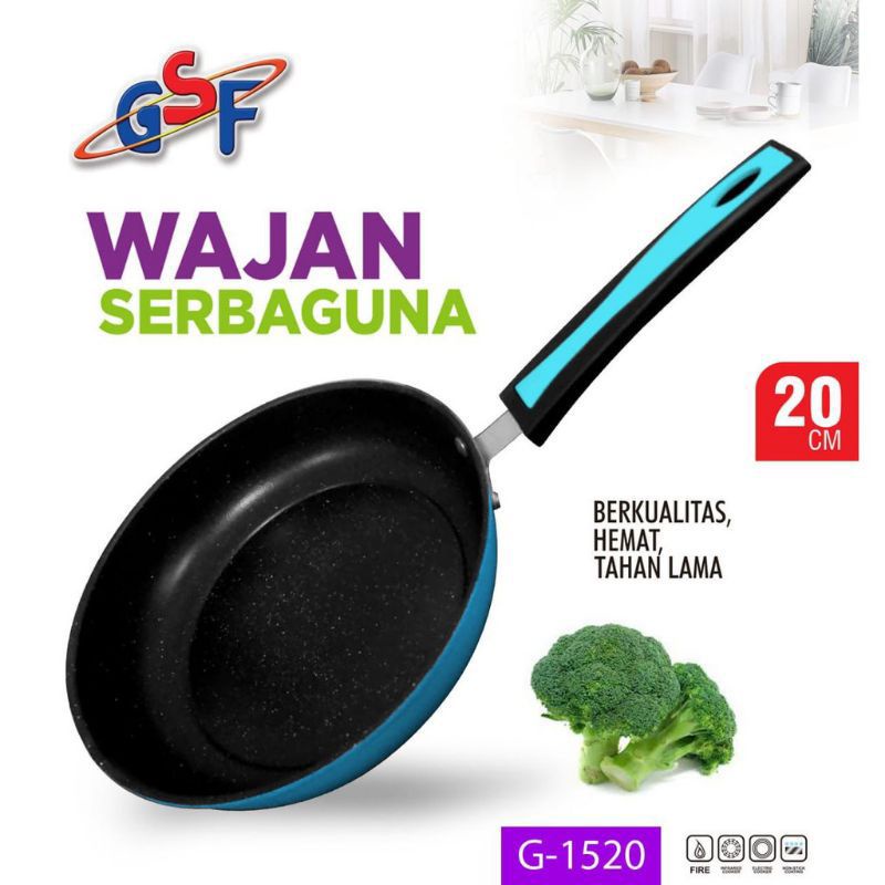 wajan teflon gsf frypan gsf teflon series g-1522 g-1520 g-1526 teflon anti lengket gsf 22 20 26 cm