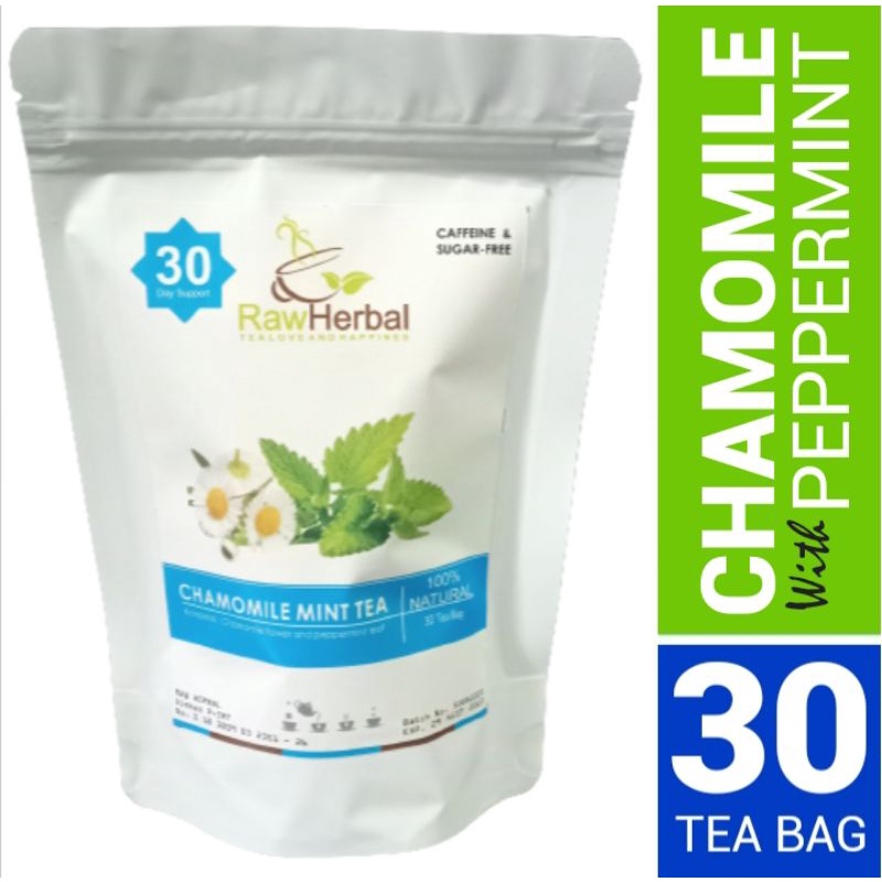 Chamomile Mint Tea : Chamomile Flower With Peppermint Leaf Tea 30 Tea Bag