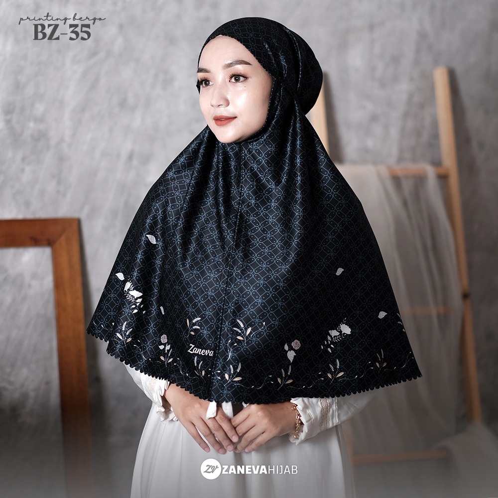 Bergo Silk Zaneva l Bergo Printing Terbaru