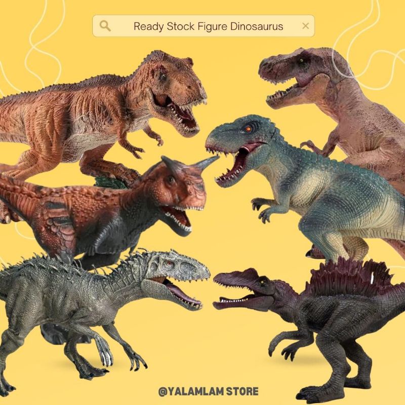 ￼Mainan Hewan Dinosaurus Karet Mainan Jurassic Park Mainan Hewan Karet Murah World Indominus Rex Tyrex