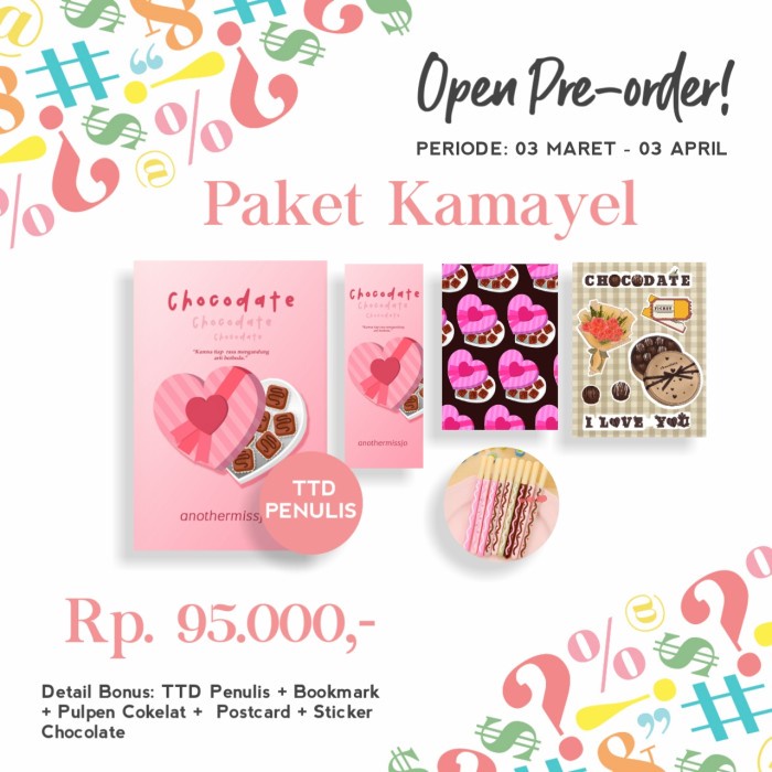 

DISKON SPESIAL NOVEL CHOCODATE - ANOTHERMISSJO TERMURAH