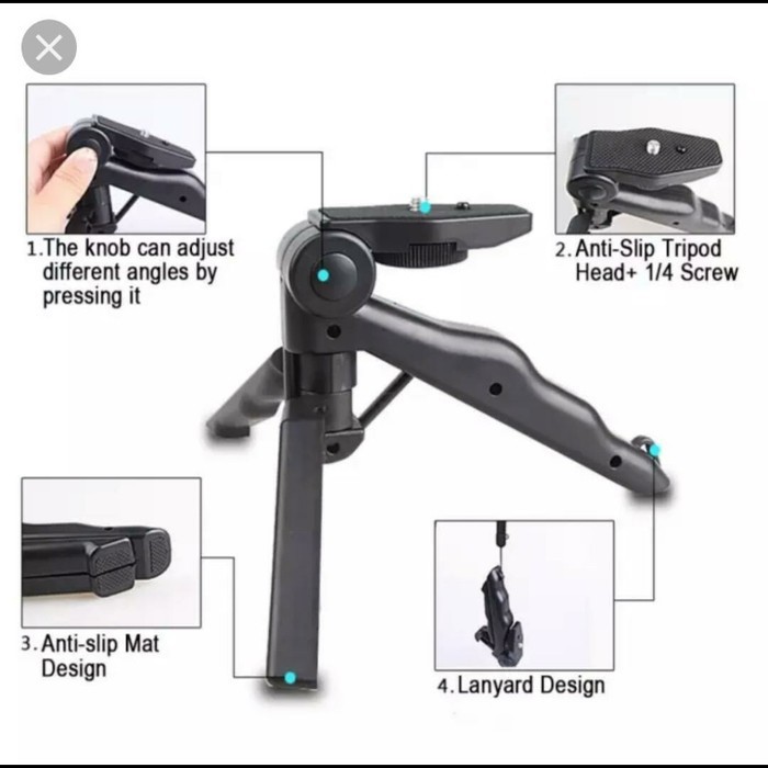 Mini Tripod hp Kamera dslr mirroless gopro VLOG Portable universal NEW