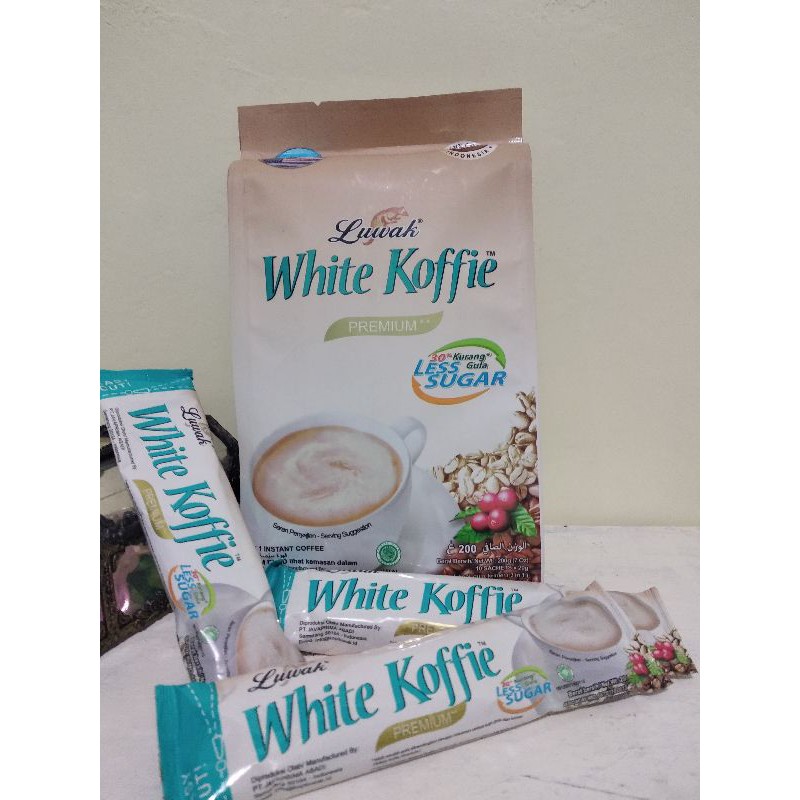 

Kopi Luwak White Koffie Less Sugar Bag 10x20g