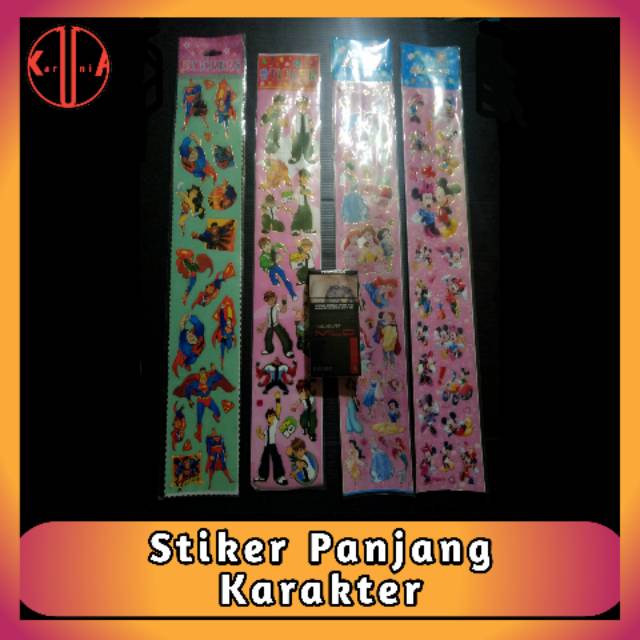 Stiker Sticker Panjang Karakter