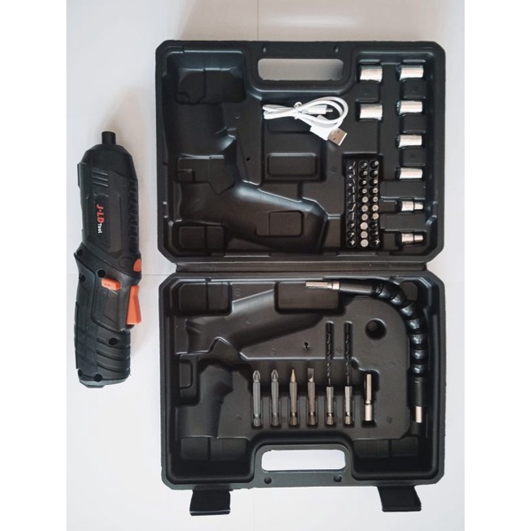 Bor obeng cordless screwdriver JLD 4,2volt set