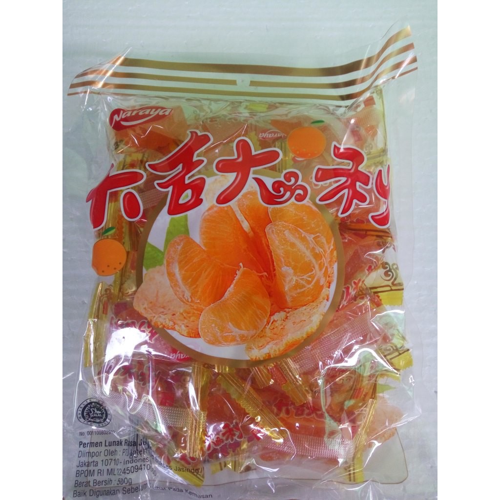 

Ay00! Naraya Jelly Jeruk 500 GRAM, Naraya Jeruk 500 GR, Permen Jelly Jeruk Mandarin Halal