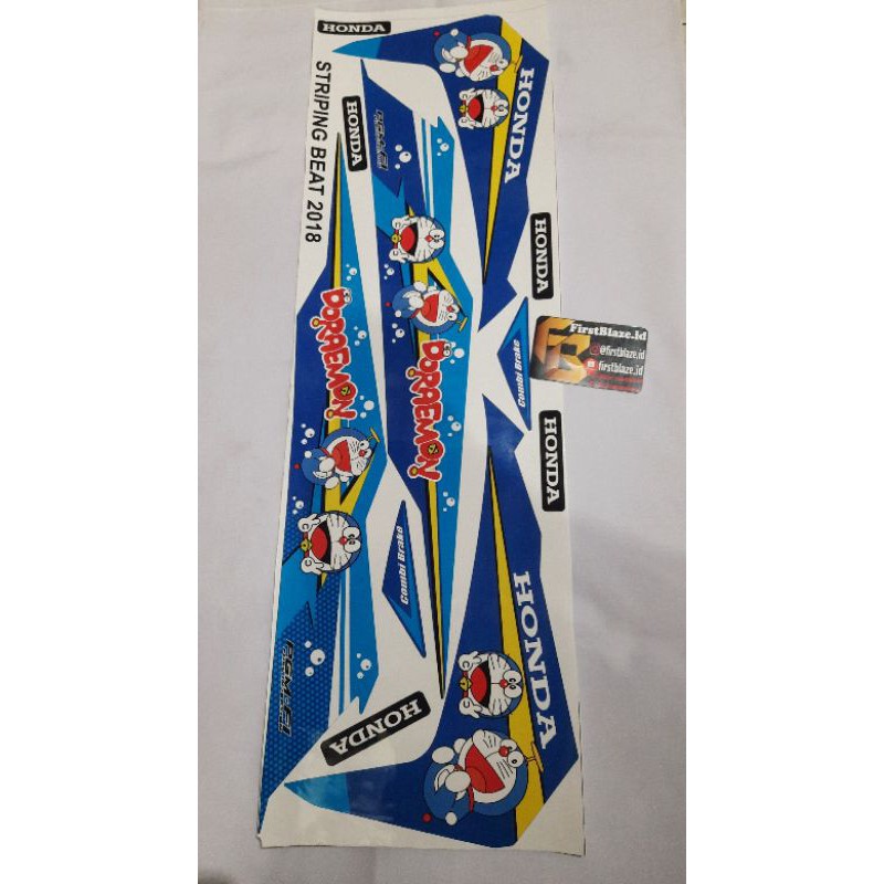 striping variasi doaremon biru /striping variasi beat 2018 /striping variasi beat doraemon