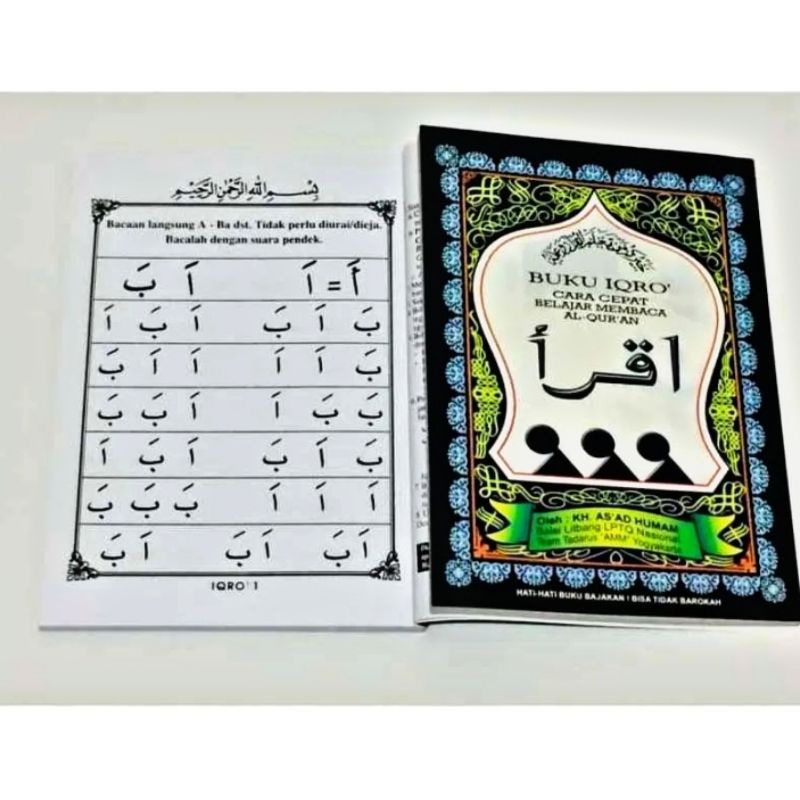 BUKU IQRO HITAM BENDEL 1 Sampai 6/IQRO ANAK CARA CEPAT BELAJAR MEMBACA AL-QUR'AN