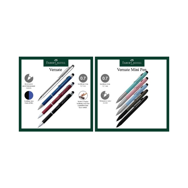 

FABER CASTELL VERNATE 3 IN 1 STYLUS PEN PULPEN SMARTPHONE TABLET LAPTOP