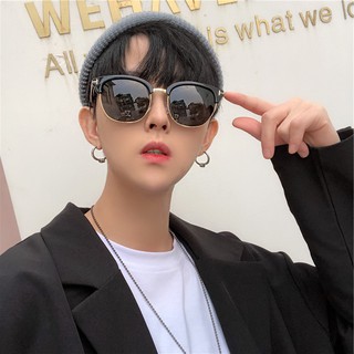 Kacamata Gaya Aviator Hitam Frem Square Keren Kekinian