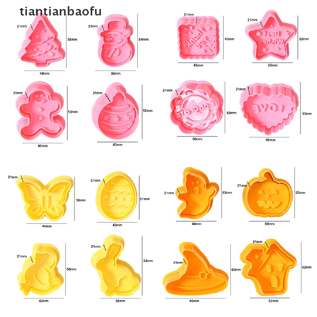 4 Pcs Cetakan Kue / Biskuit Bentuk Hewan Snowman 3D Untuk Dekorasi Natal