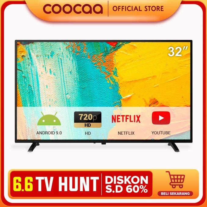 COOCAA Digital TV LED 32 inch - Android 9.0 - Panel HD - Youtube - Net