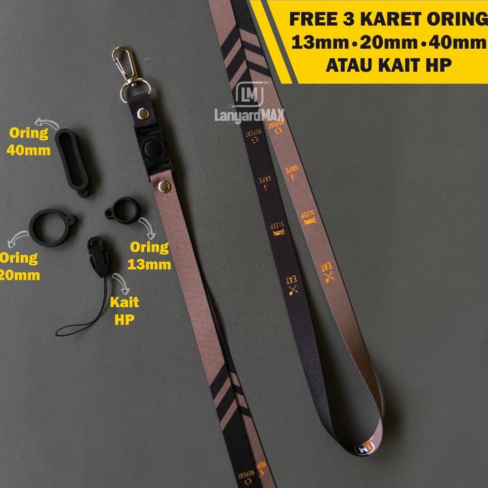 

Populer |63z^ Lanyard Pod HP eat Sleep Vp Repeat 1,5cm
