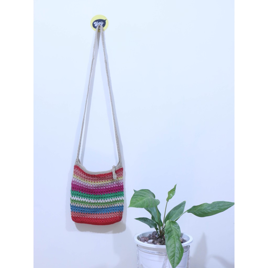 PRELOVED - Sling Bag DOWA Tas Selempang Rajut DOWA