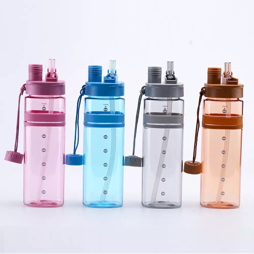 Botol Minum SELIYA SPORT Transparant / Botol Minum Air Dengan Sedotan dan Langsung 700ml BPA FREE 7259