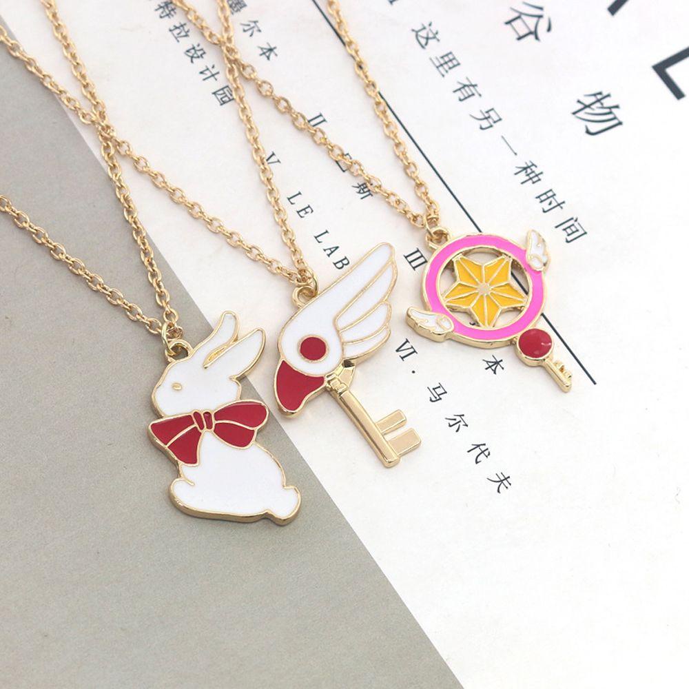 Kalung Rantai Dengan Liontin Anime Cardcaptor Sakura Untuk Wanita