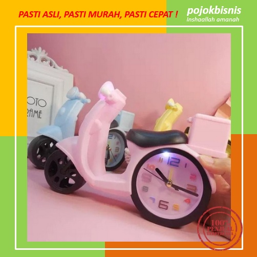 JAM MEJA / JAM ALARM / JAM WEKER / JAM MOTOR VESPA KEREN HIASAN RUMAH