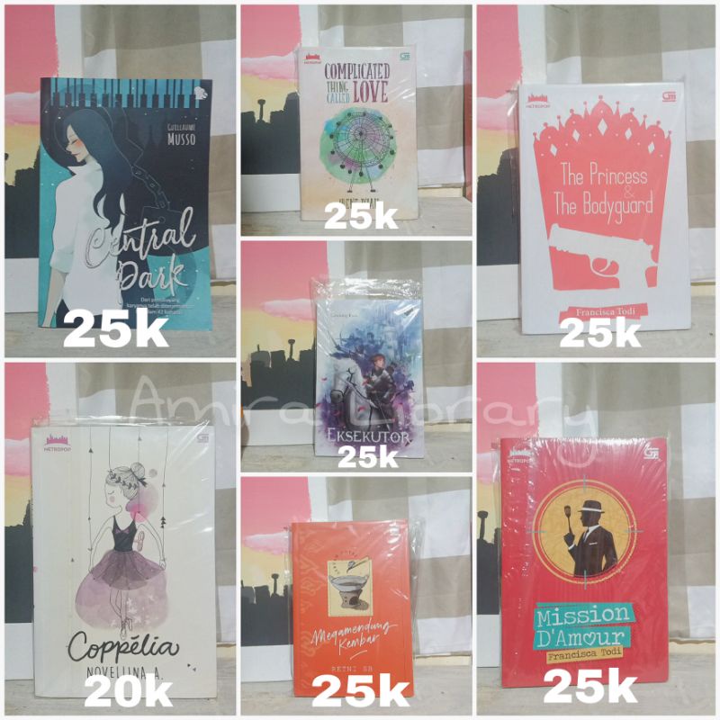 novel Preloved coppelia/the princess and the bodyguard/mission d'amour/central park/eksekutor/megame