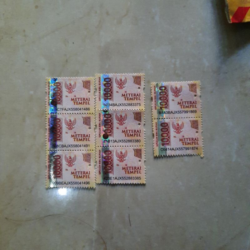 

materai meterai tempel 10k asli original