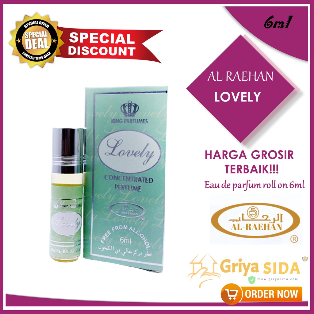 Parfum Lovely 6ml alraehan aroma silver  mirip al rehab parfum Harga grosir PROMO!!