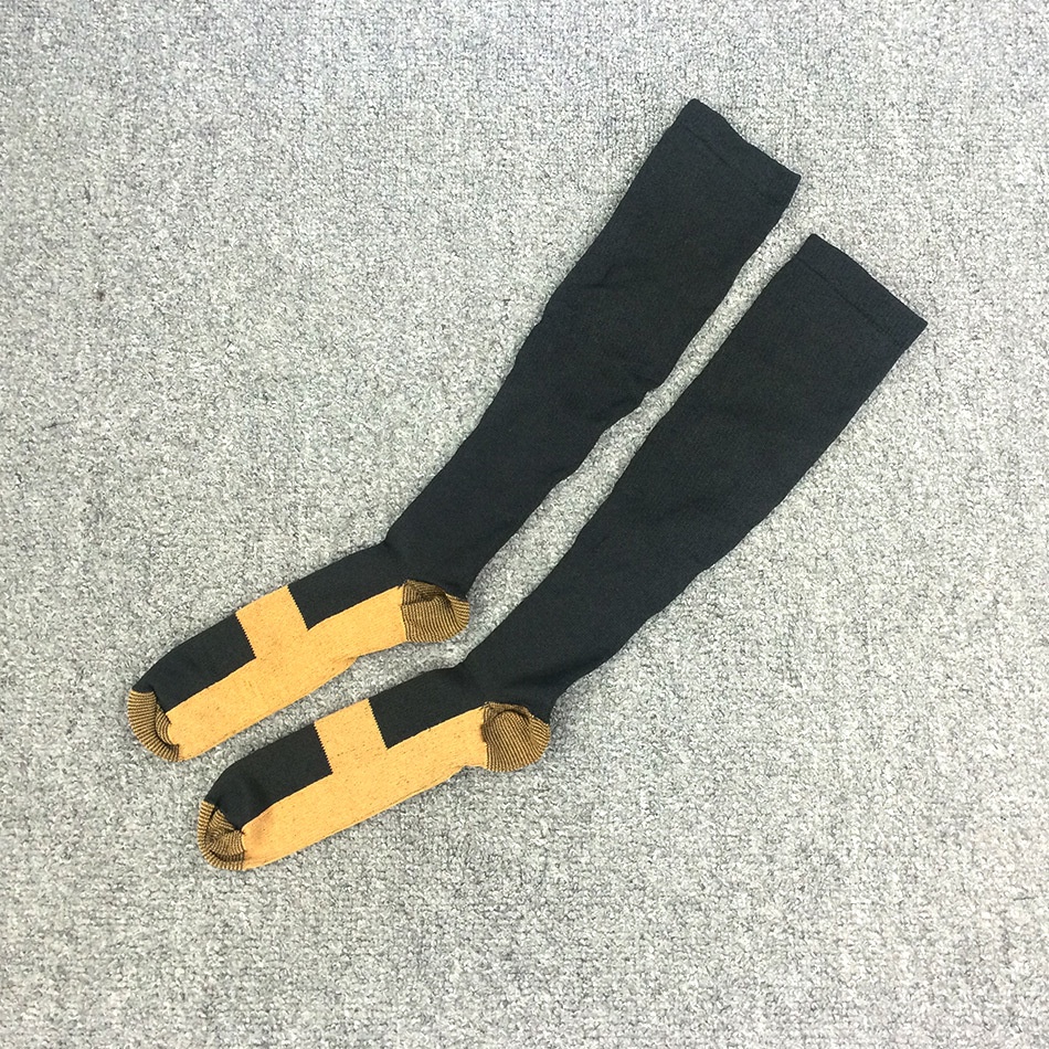 Miracle Copper Socks Stovepipe Healthy Kaos Kaki Kesehatan - F2001 - Black