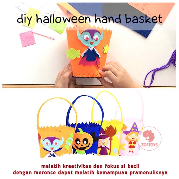 Zoetoys DIY Christmas Hand Basket Halloween Bag | Tas Hampers Art and Craft Flannel Prakarya Anak | Snowman Santa Reindeer Wreath Tree | Cari Kado | Cari Kado Natal | Cari Bingkisan Hampers