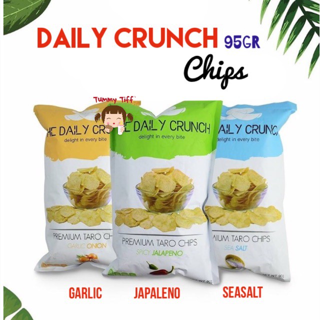 

Blommie TTF The Daily Crunch NON MSG Premium Taro Chips 95gr Daily Crunch keripik