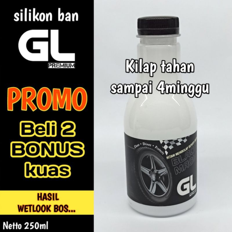 Semir ban / silicon ban &amp; penggilap dashboard mobil HASIL WET LOOK  GL prenium