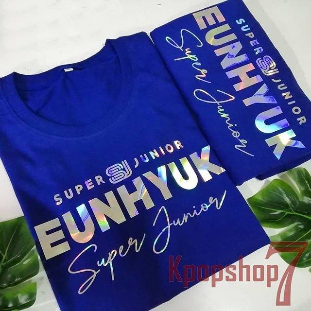 Kaos suju super junior baju suju super junior tshirt suju superjunior hologram font sambung