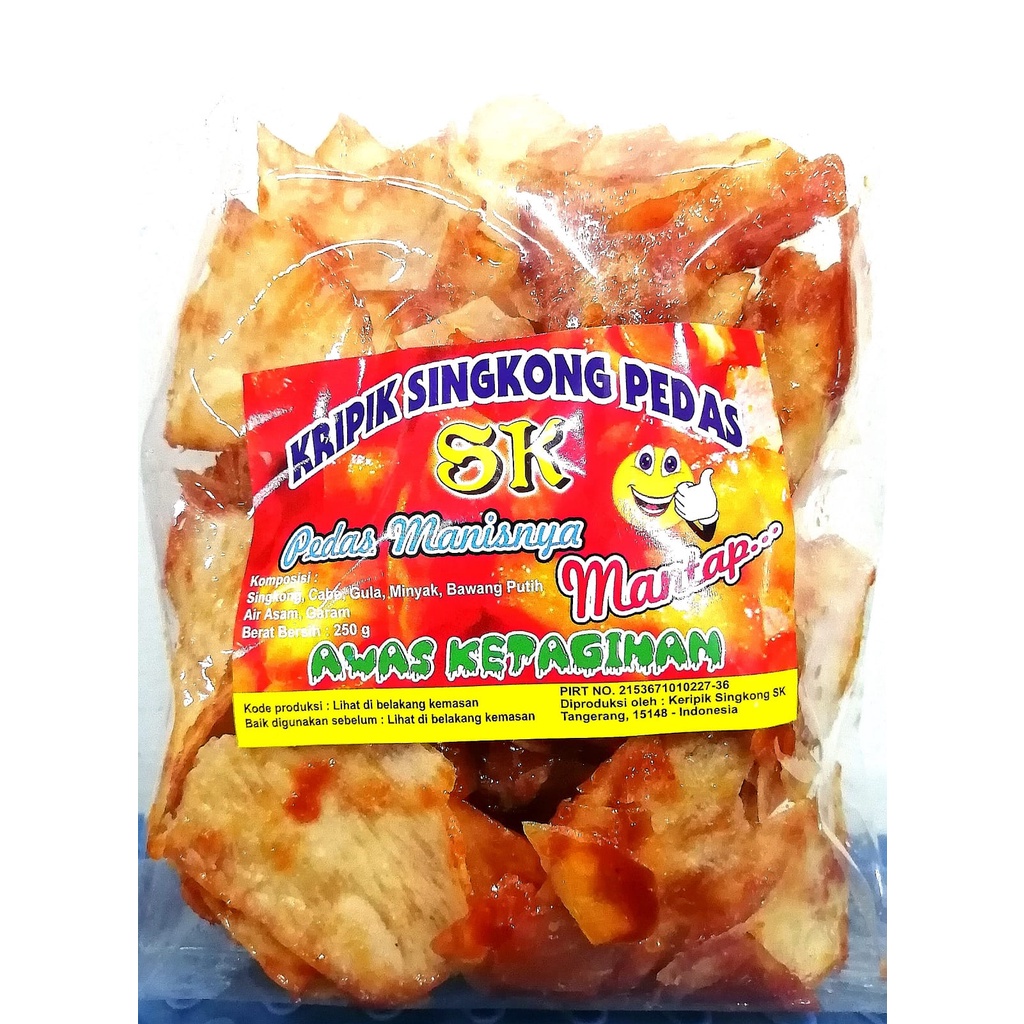 

Kripik Singkong Pedas Manis 250gr