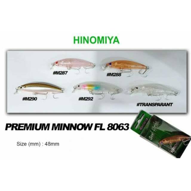 Umpan lure casting UL hinomiya premium minnow 48mm  2.5g 8063