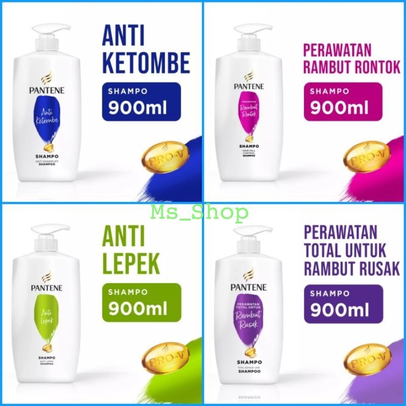 Pantene Shampoo Dandruff Anti Ketombe // Hair Fall Rambut Rontok //  Damage Care Rambut Rusak 900 ml // Perawatan Rambut Rontok &amp; Ant