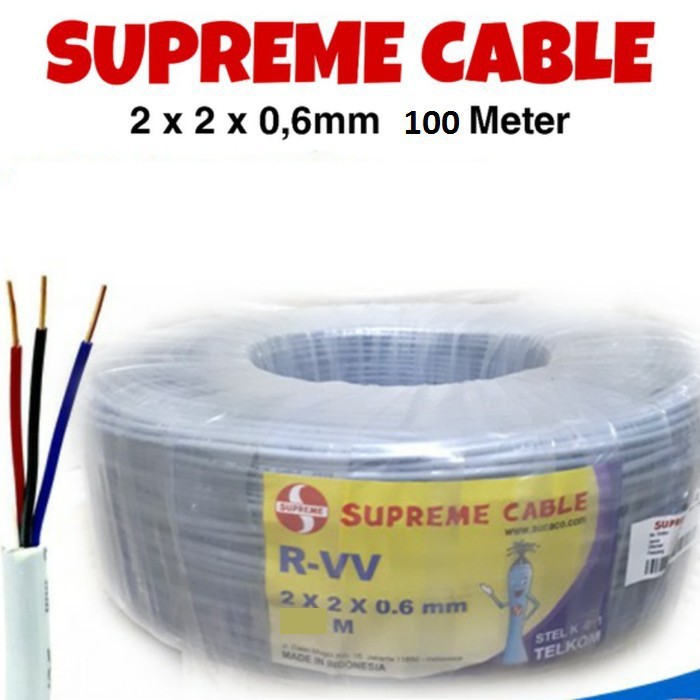 Kabel Telepon Telpon Supreme isi 2 &amp; 4 /ITC 2x2x0.6 Supreme @500meter