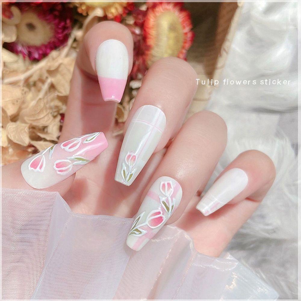 Preva Stiker Kuku Dekorasi Tulip DIY Manicure 3D