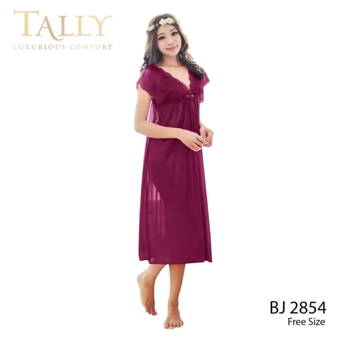 BAJU TIDUR SEKSI LINGERIE SATIN TALLY 2854 BT 01 EE TERBAIK