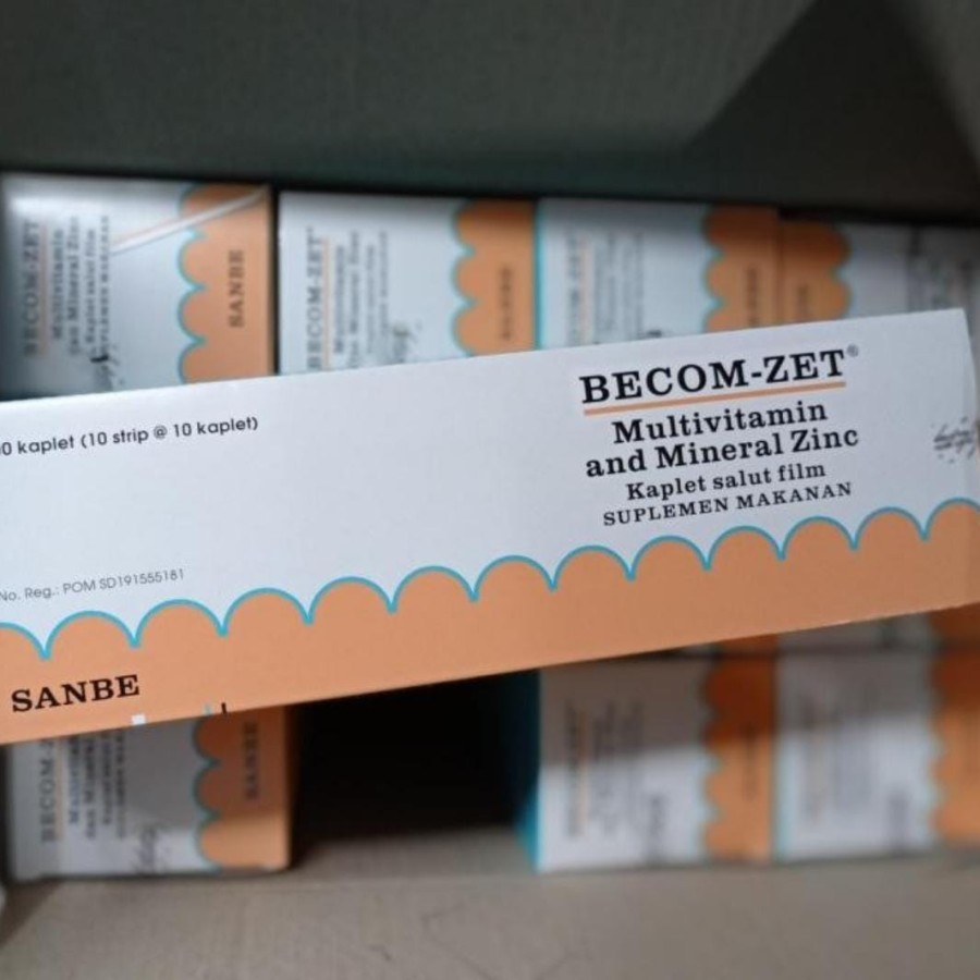 BECOM ZET Multivitamin Mineral dan Zinc Bekom Z Becomzet Bekomz 1 Box Vitamin C 100 Kaplet