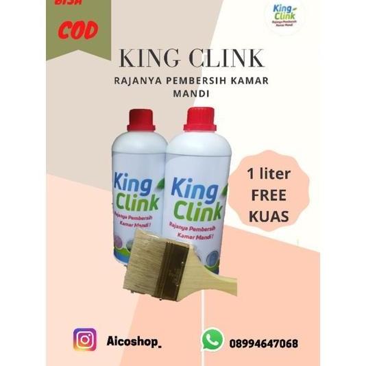 ready (Bisa COD ) King Clink Pembersih kerak toilet keramik + free kuas