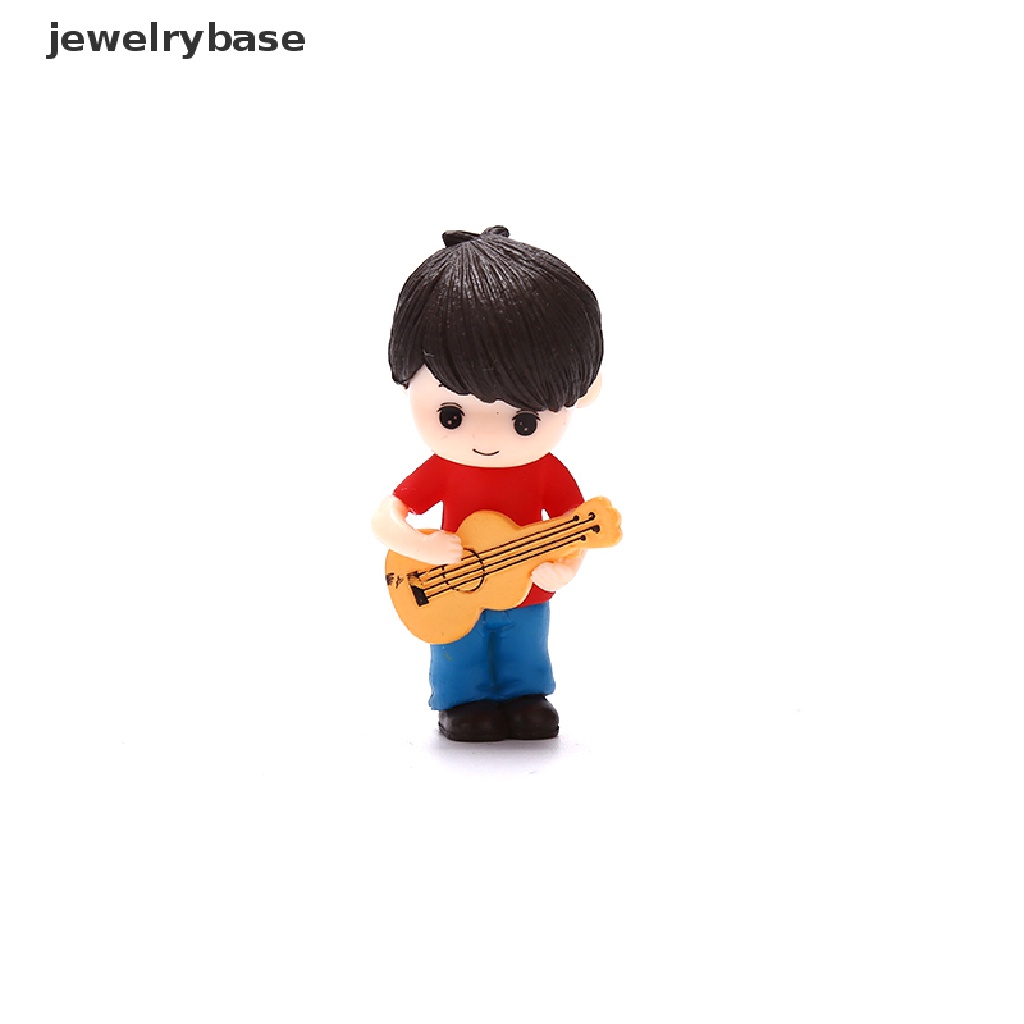 (jewelrybase) Set Miniatur Pasangan Gitar Untuk Dekorasi Taman / Rumah