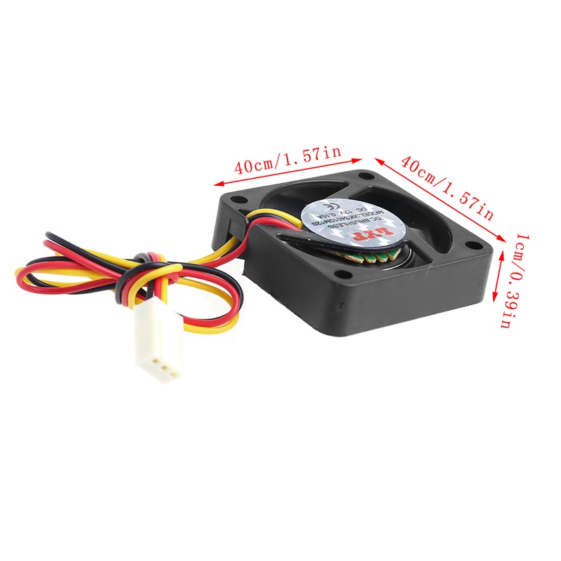 Bt Untuk DC 12V 0.10A 3-Pin 40x40x10mm Komputer PC Sistem CPU Brushless Kipas Pendingin4