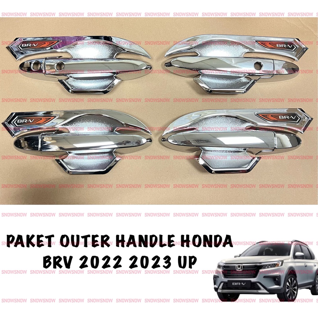 Paket Outer Handle Cover Honda BRV 2022 UP Hitam Chrome