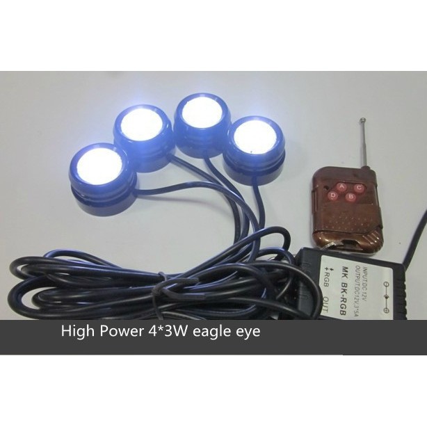 Led Eagle Eye Warna Putih Strobo 4 Led 12 Watt