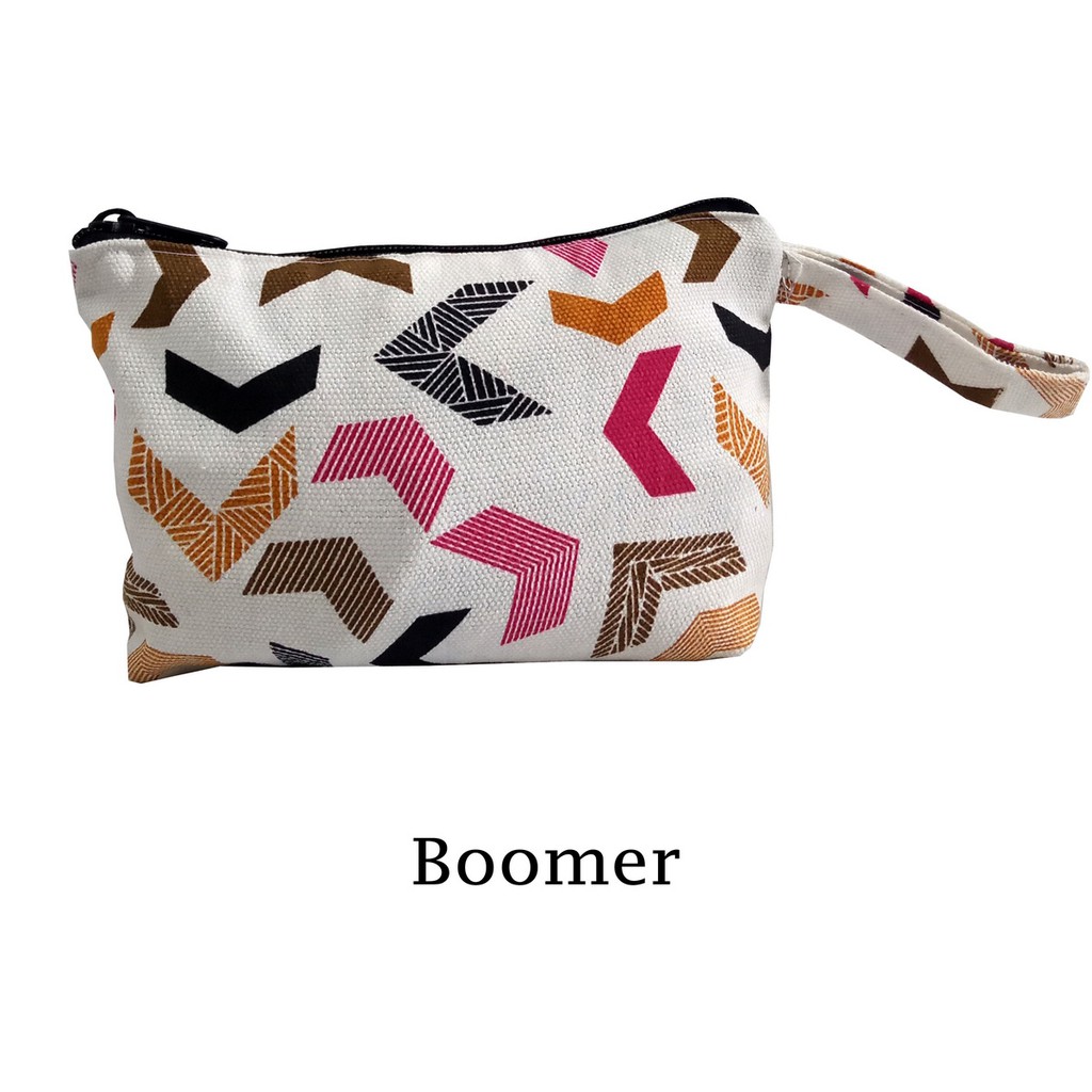 POUCH KANVAS TEBAL BISA UNTUK SOUVENIR 20x15 MOTIF BOOMER