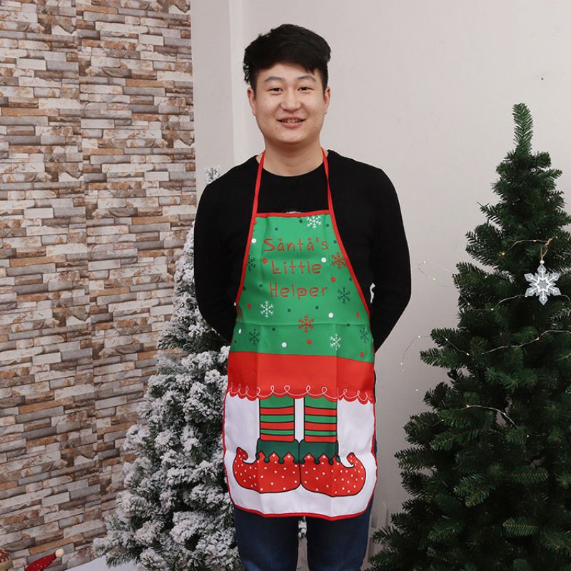 Kostum Apron Natal Murah Hadiah Celemek Santa Rusa Snowman Hadiah Gift