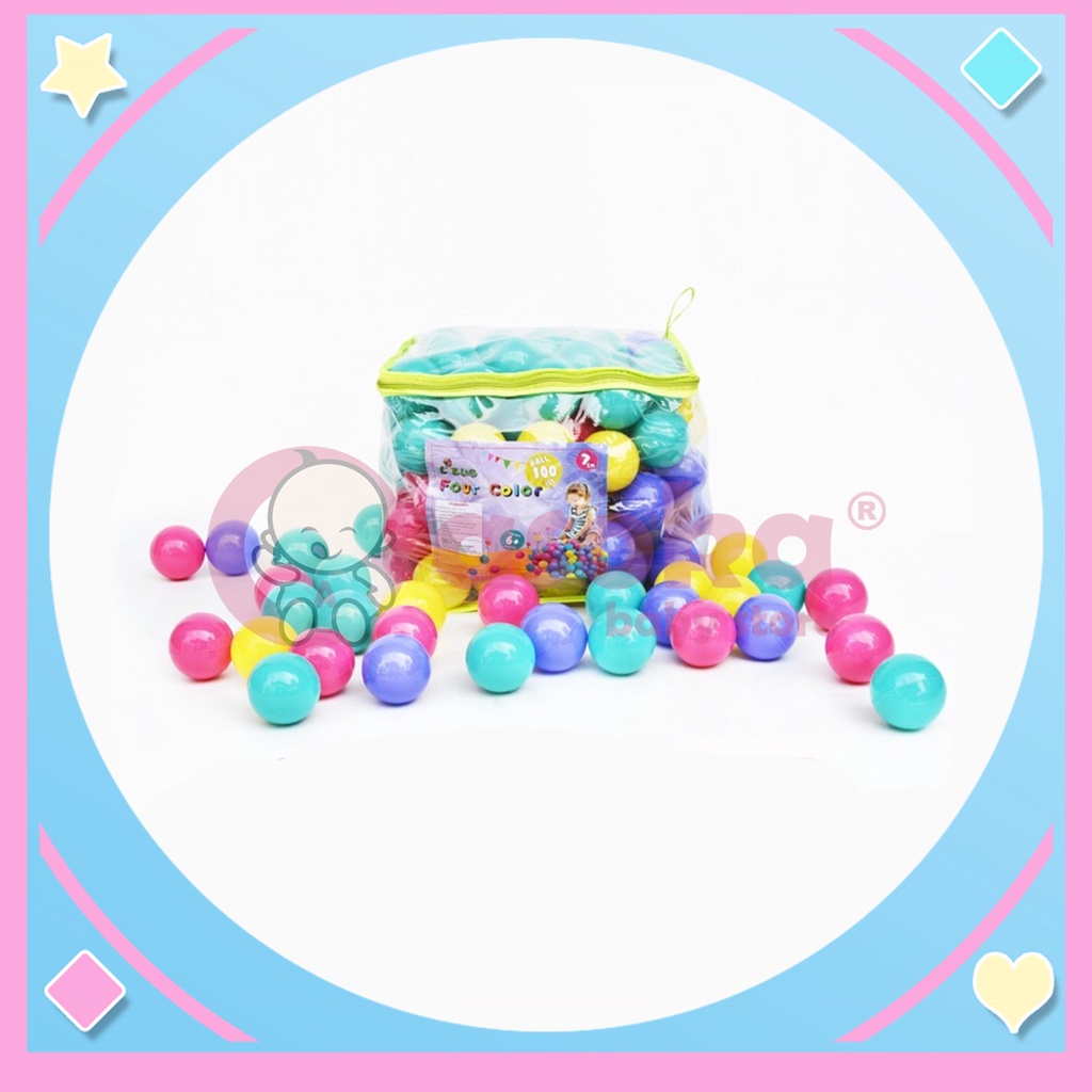 L-Bug Colorfull Ball 100Pcs - Mainan Mandi Bola Plastik ASOKA