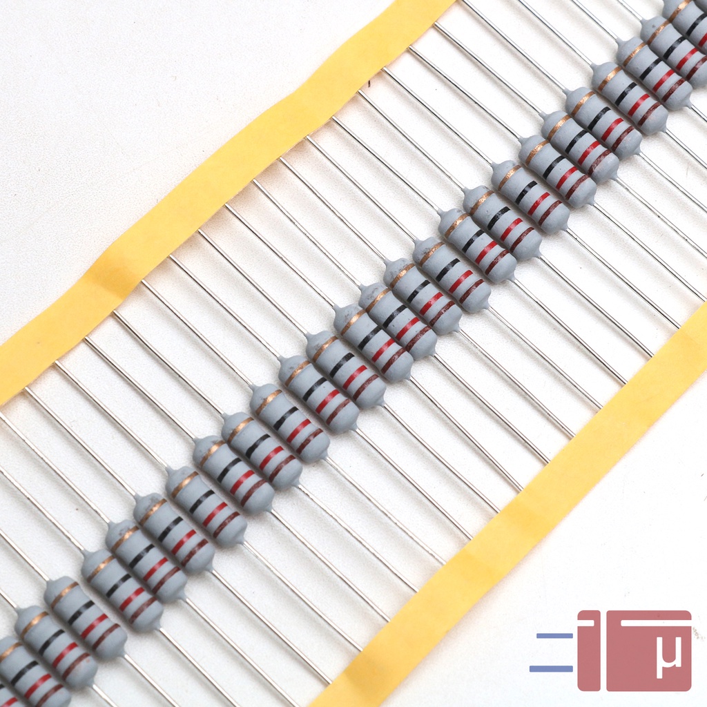 x10 Resistor 12R 12 Ohm 1W Metal Oxide 5% Taiwan Kaki Tembaga