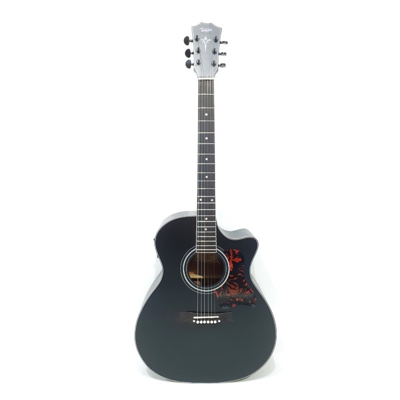 Gitar Akustik Elektrik Merk Taylor Warna Hitam Natural Equalizer Tuner Spruce String Trusrod