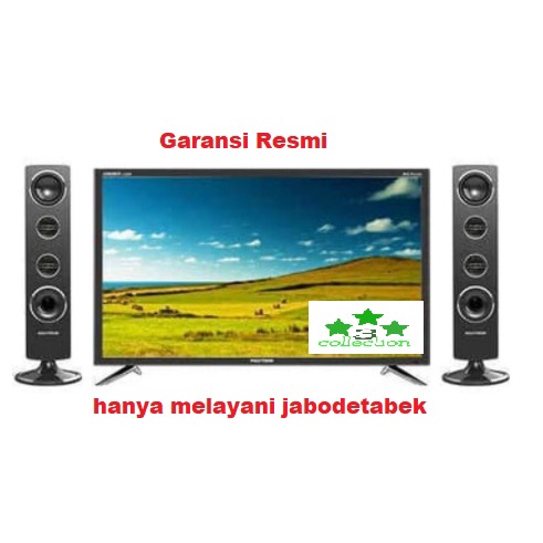 LED TV Polytron 32inch PLD32T1850 plus speaker tower / LED Polytron 32inch speaker tower Garansi Res