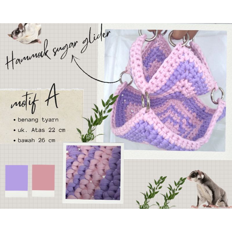 SLEEPING POUCH SUGAR GLIDER - HAMMOCK SUGAR GLIDER RAJUT