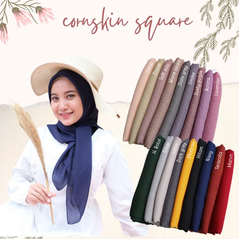 HIJAB CORNSKIN PREMIUM | HIJAB SEGIEMPAT CORNSKIN